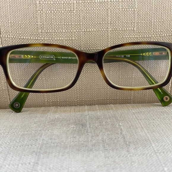 Coach Eyeglasses Frame Green Tortoise Glasses 5011 BROOKLYN 50[]16 135